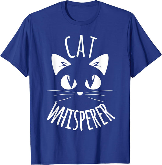 CAT WHISPERER Funny Cat Fur Mom Dad Men Women Shirt Gift T-Shirt - T-Shirt | Royal