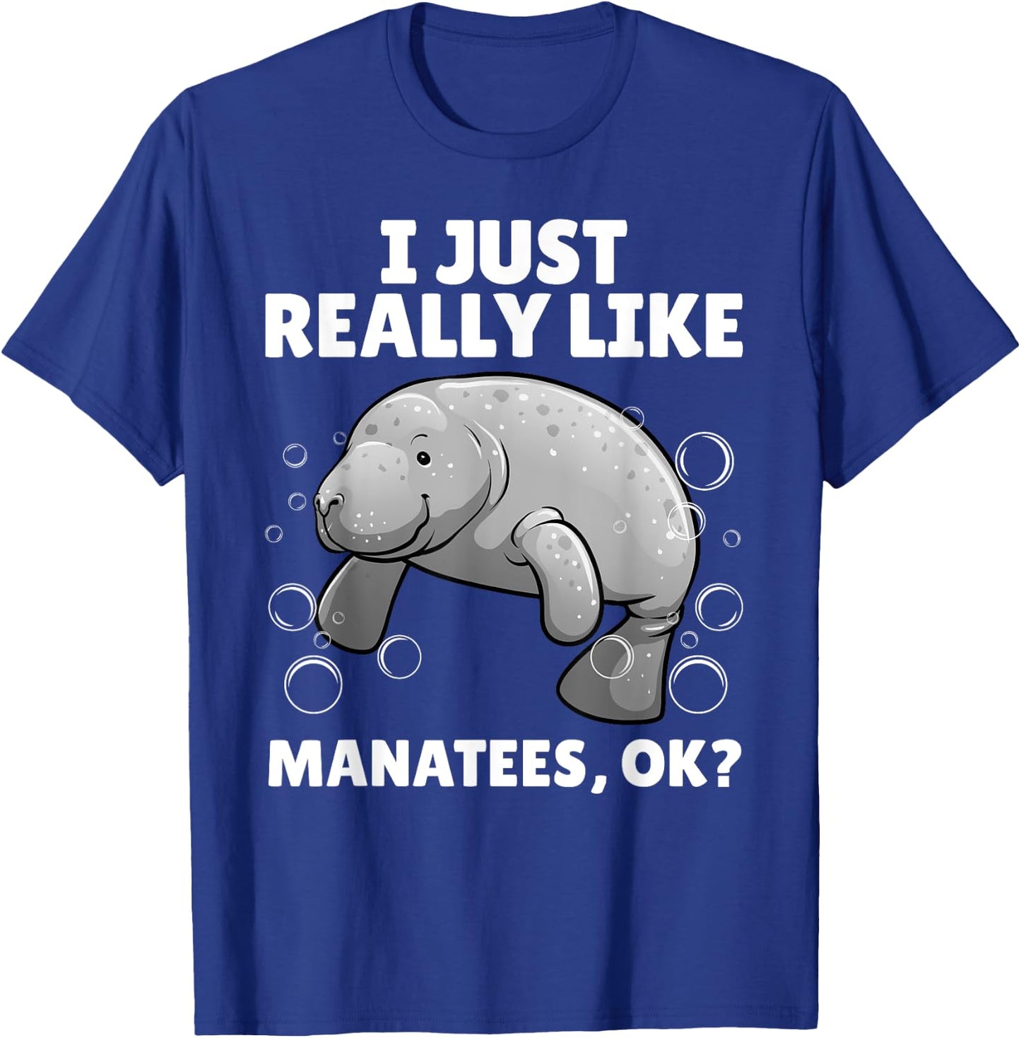 Funny Manatee Art Women Kids Sea Cow Manatee Lover T-Shirt - T-Shirt | Royal