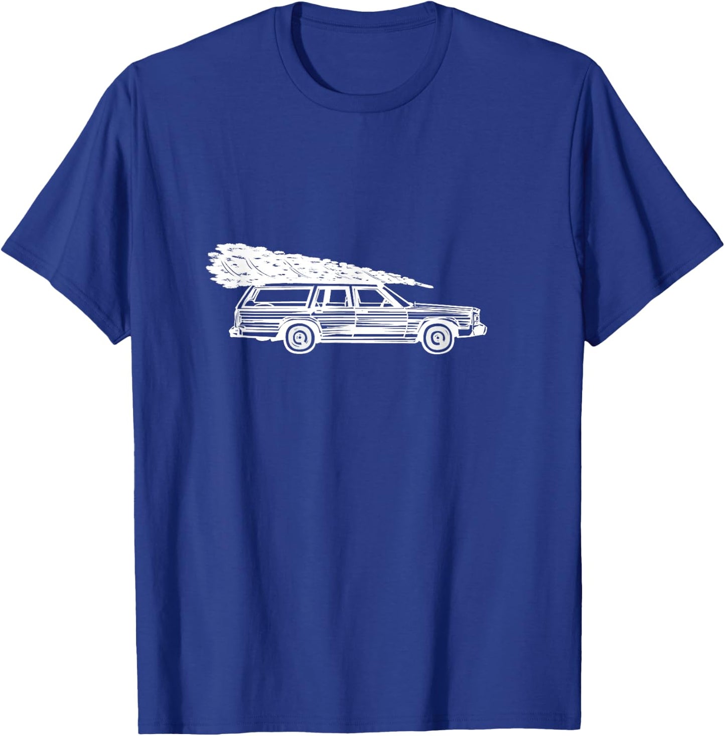 Fun Christmas Tree on Car Gift Design , Women, Kids T-Shirt - T-Shirt | Royal