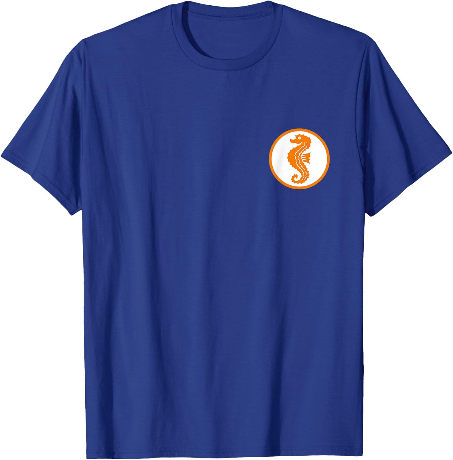Seahorse Swimming Badge Early Swimming Retro Swimming , black, s T-Shirt - T-Shirt | Royal