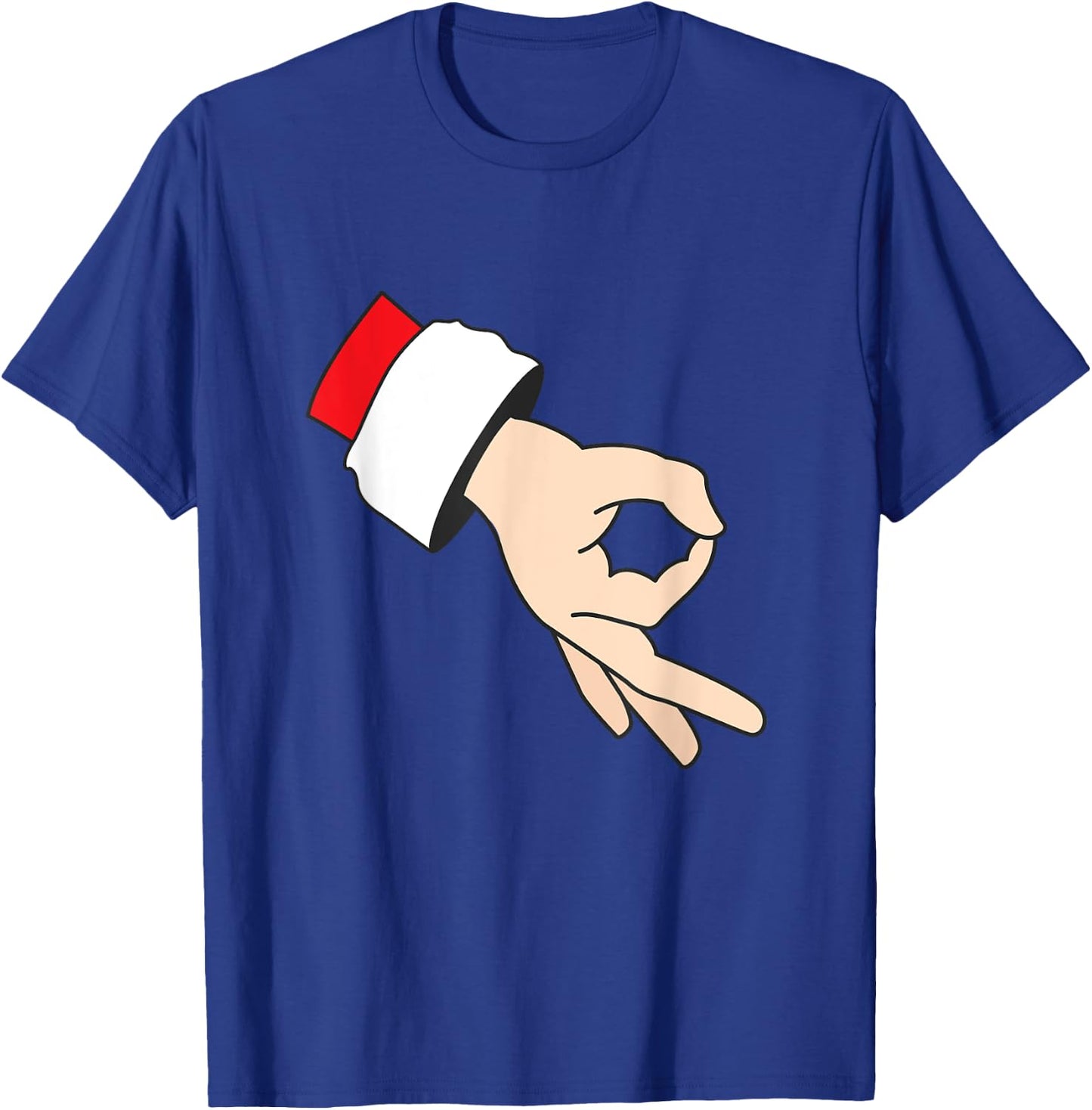 Circle Game Gotcha Inappropriate Christmas Santa Ok Hand T-Shirt - T-Shirt | Royal