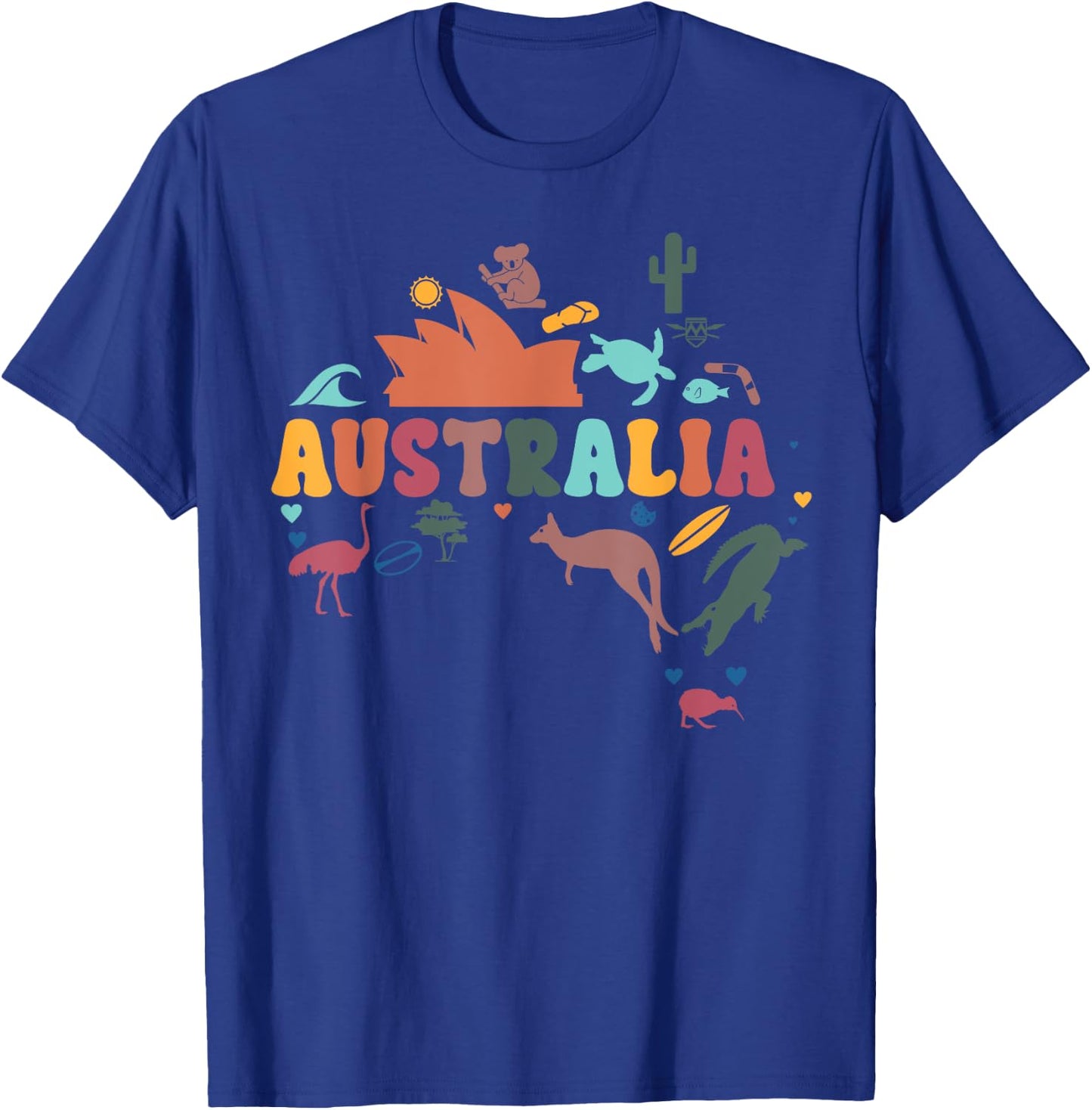 Australian Kangaroo Map Australia Day Souvenir T-Shirt - T-Shirt | Royal