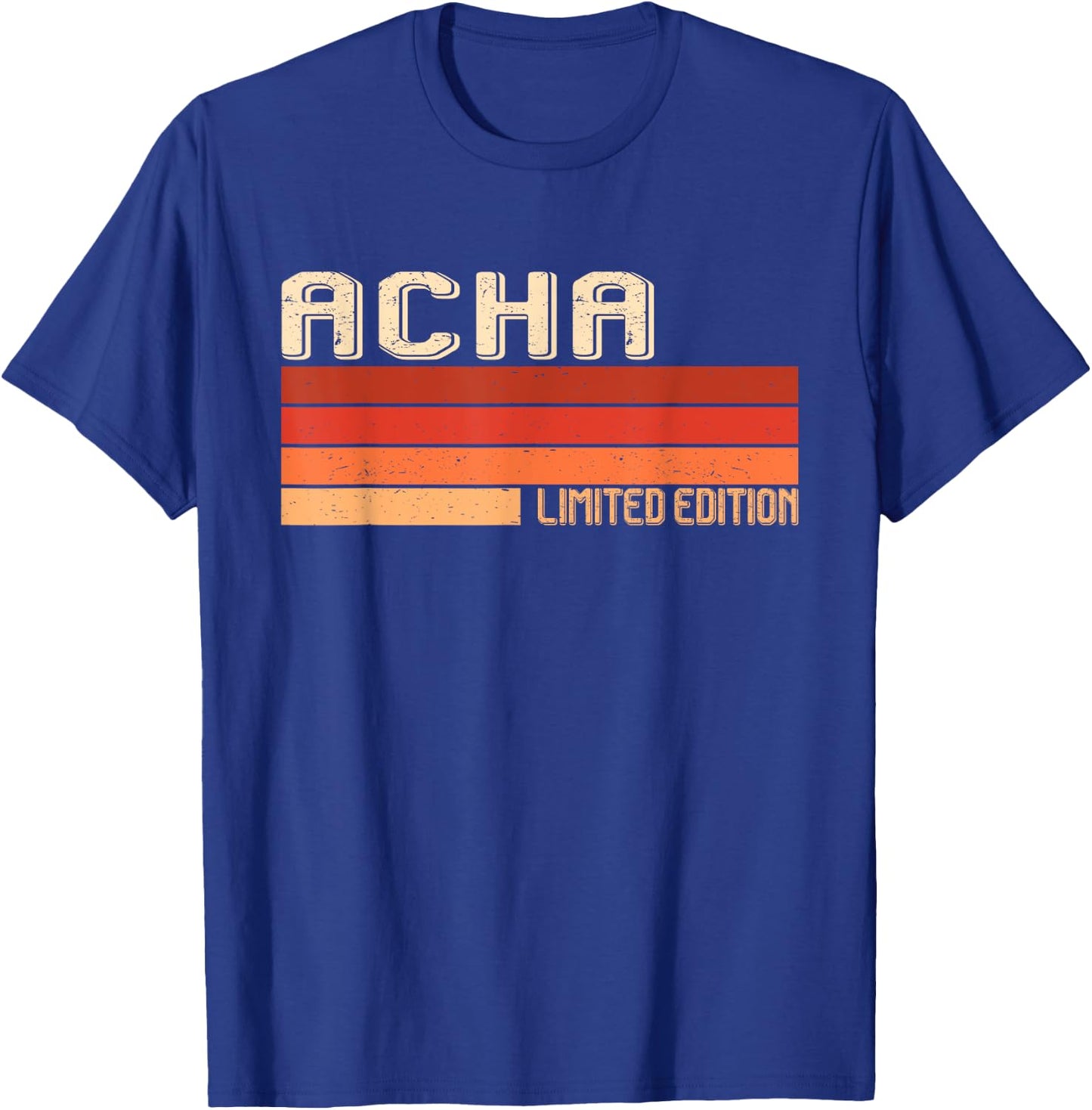 ACHA Name Personalized Idea Men Retro Vintage ACHA T-Shirt - T-Shirt | Royal