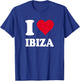 Red Heart I Love Ibiza , Black, S T-Shirt - T-Shirt | Royal