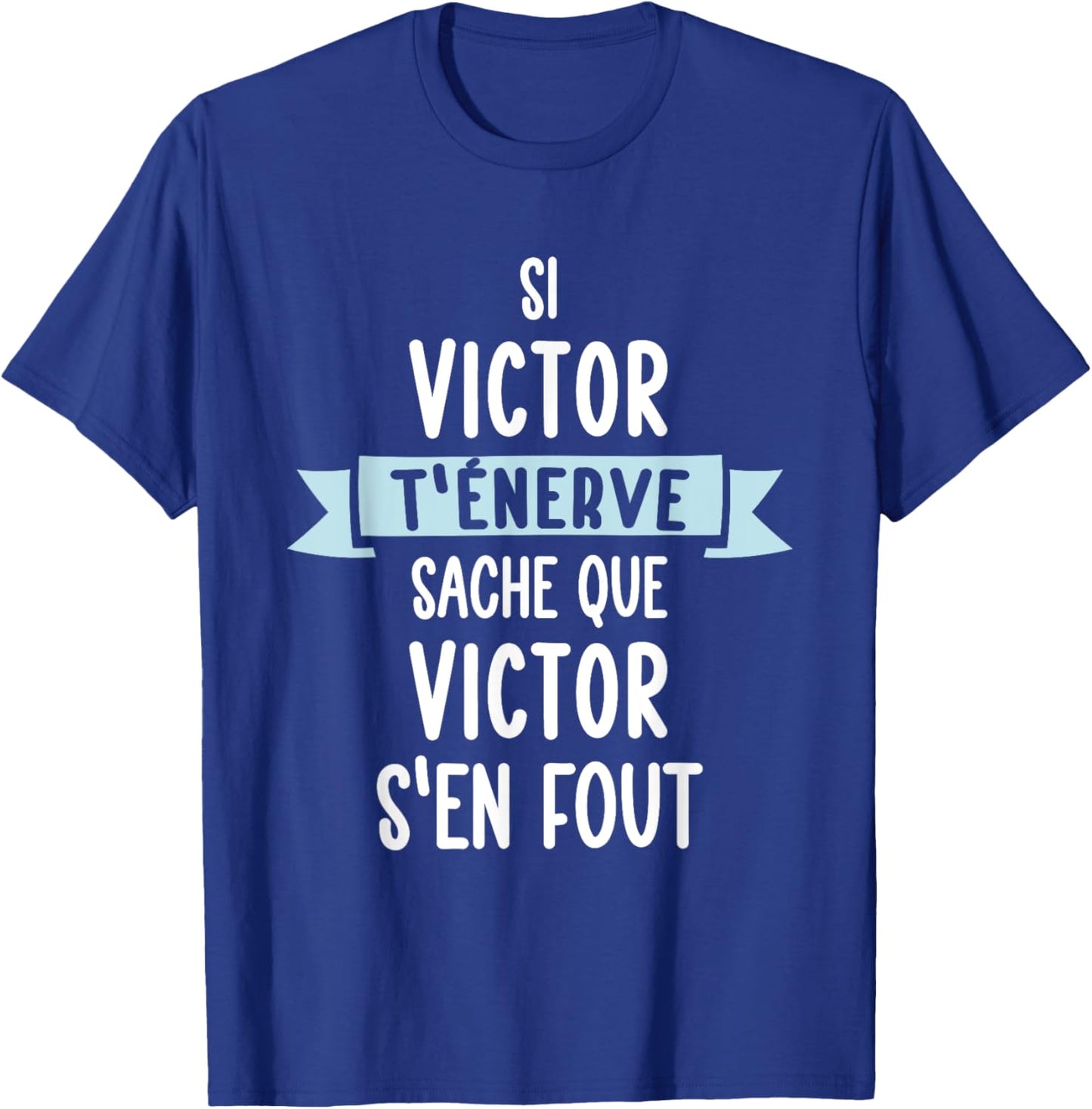 Gift Man Humour Name Personalised Victor , Black, S T-Shirt - T-Shirt | Royal