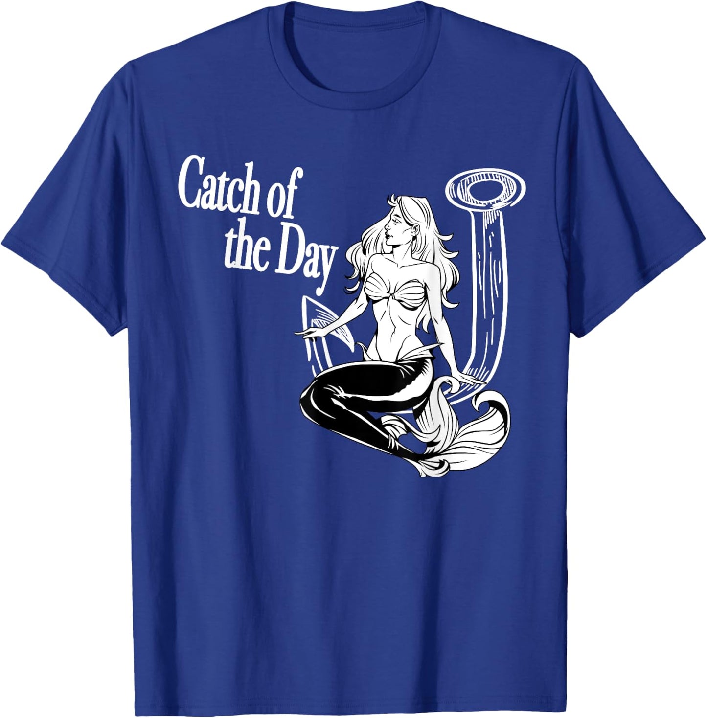 Catch of the Day - Fisher Design in Pin Up Girl Style T-Shirt - T-Shirt | Royal