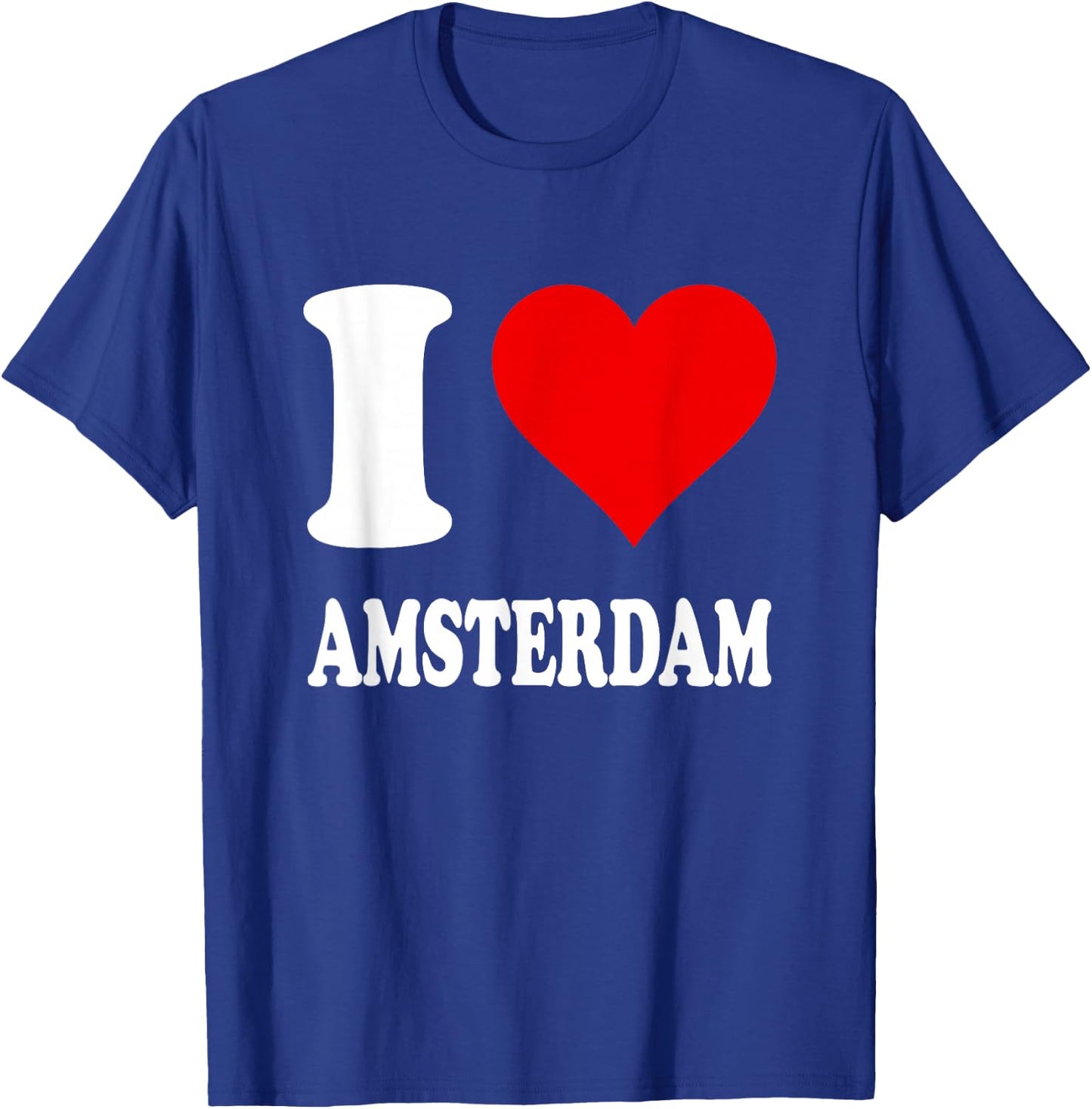 Red Heart Motif I Love Amsterdam T-Shirt - T-Shirt | Royal