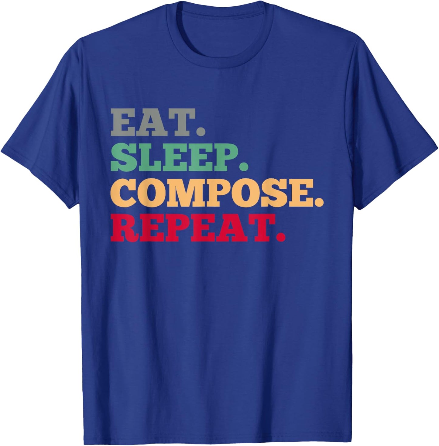 Vintage Music Composition Composers Songwriters T-Shirt - T-Shirt | Royal