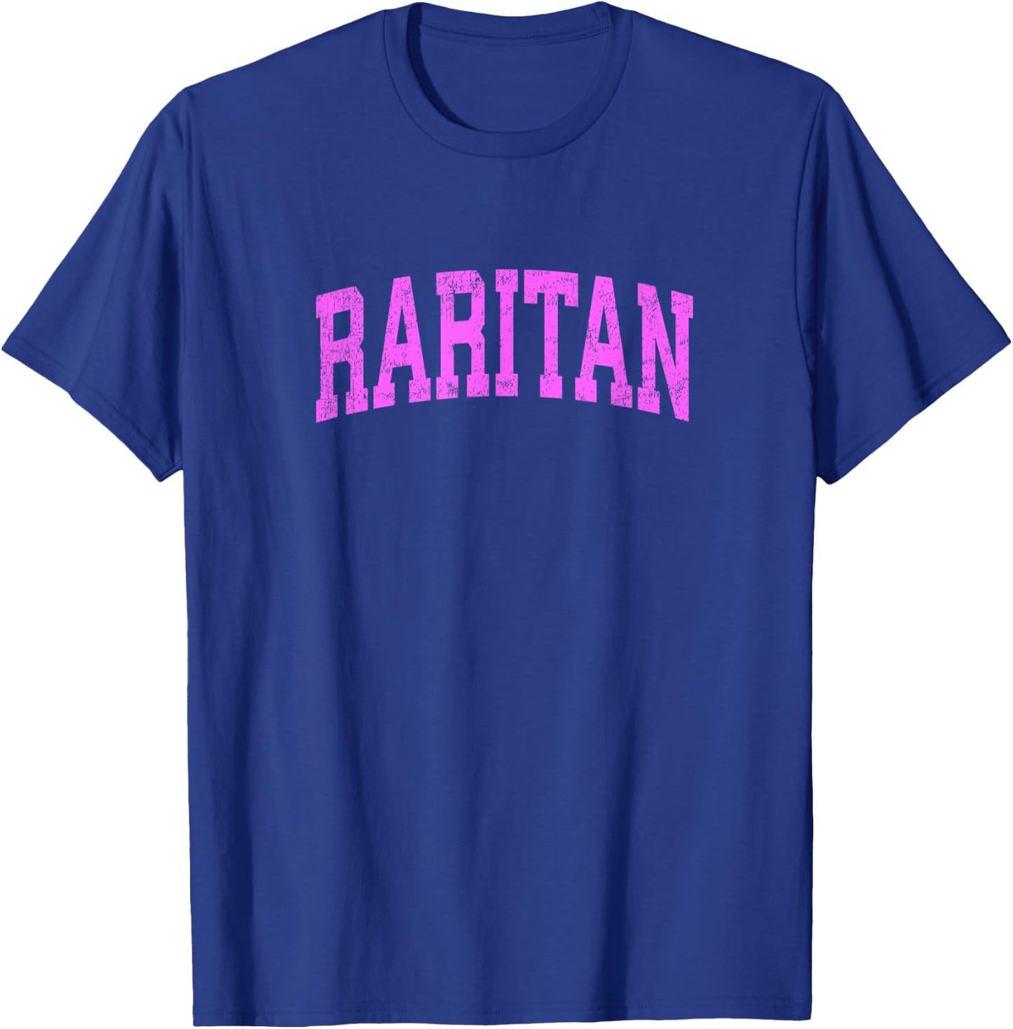 Raritan New Jersey NJ Vintage Athletic Sports Pink Design T-Shirt - T-Shirt | Royal
