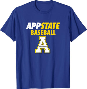 App State Baseball Mountaineers Sports Fan T-Shirt - T-Shirt | Royal