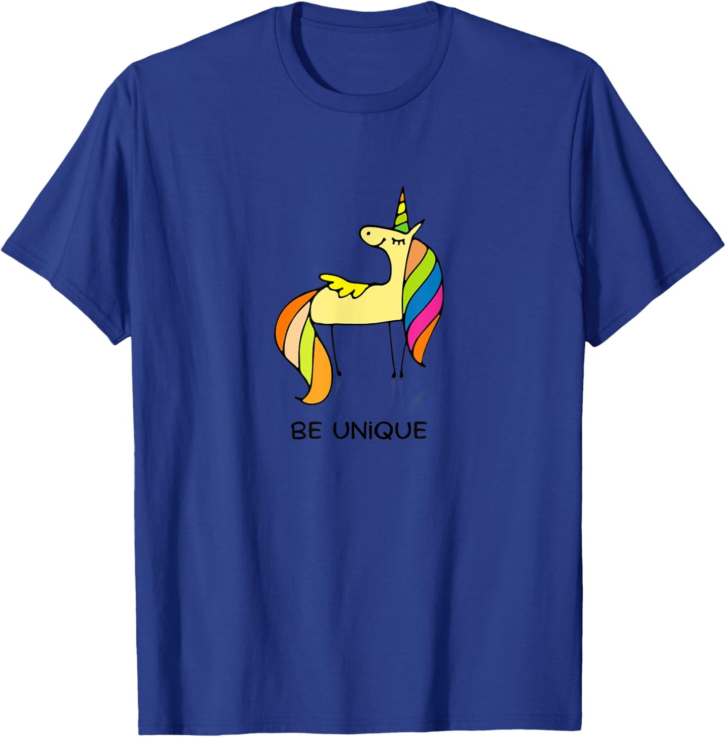 Be Unique UniCorn Funny Cool T-Shirt - T-Shirt | Royal