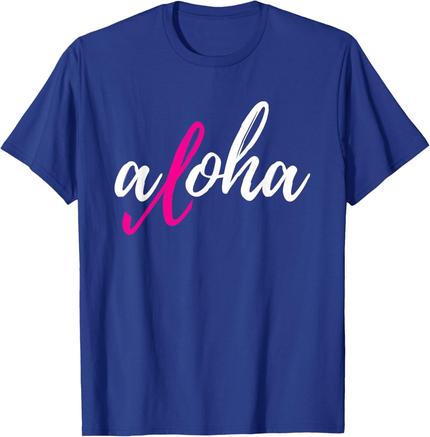 Aloha Pink Ribbon Breast Cancer Awareness T-Shirt - T-Shirt | Royal