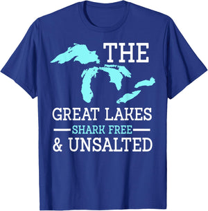 The Great Lakes Shark Free Unsalted T-Shirt - T-Shirt | Royal