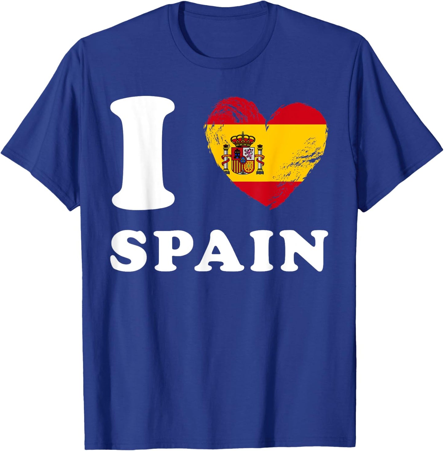 I Love Spain - Heart Flag Spain T-Shirt - T-Shirt | Royal