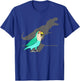 Funny Dinosaur T-Rex Shadow Dutch blue Peach faced Lovebird T-Shirt - T-Shirt | Royal