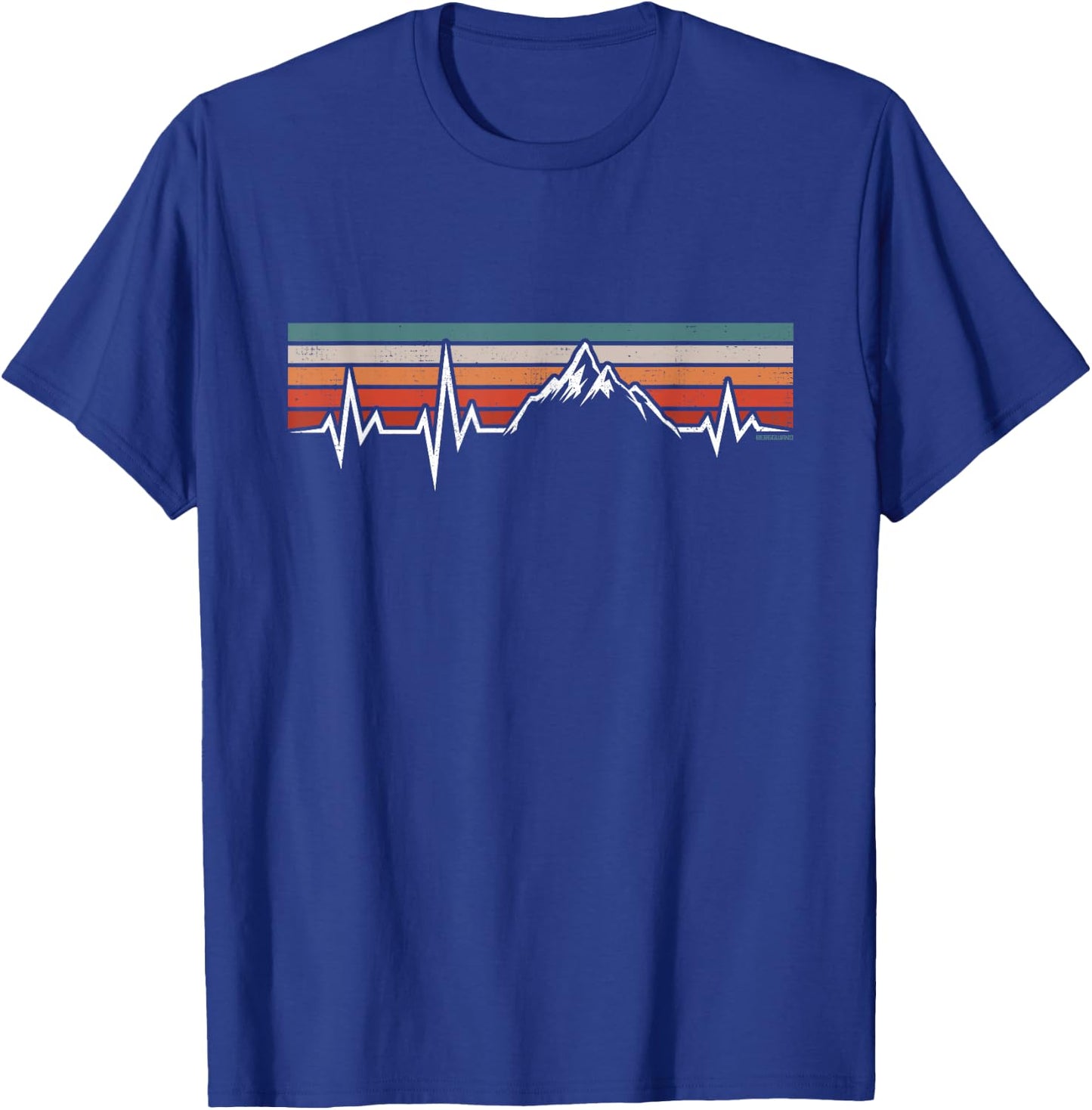 Herzschlag Berge Bergwandern Wandern Berg EKG Wander T-Shirt - T-Shirt | Royal