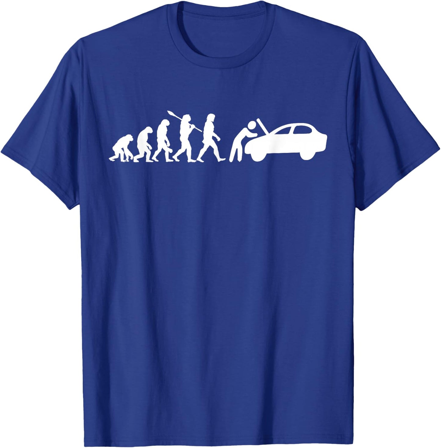 Funny Auto Mechanic Evolution - Car Mechanic T-Shirt - T-Shirt | Royal