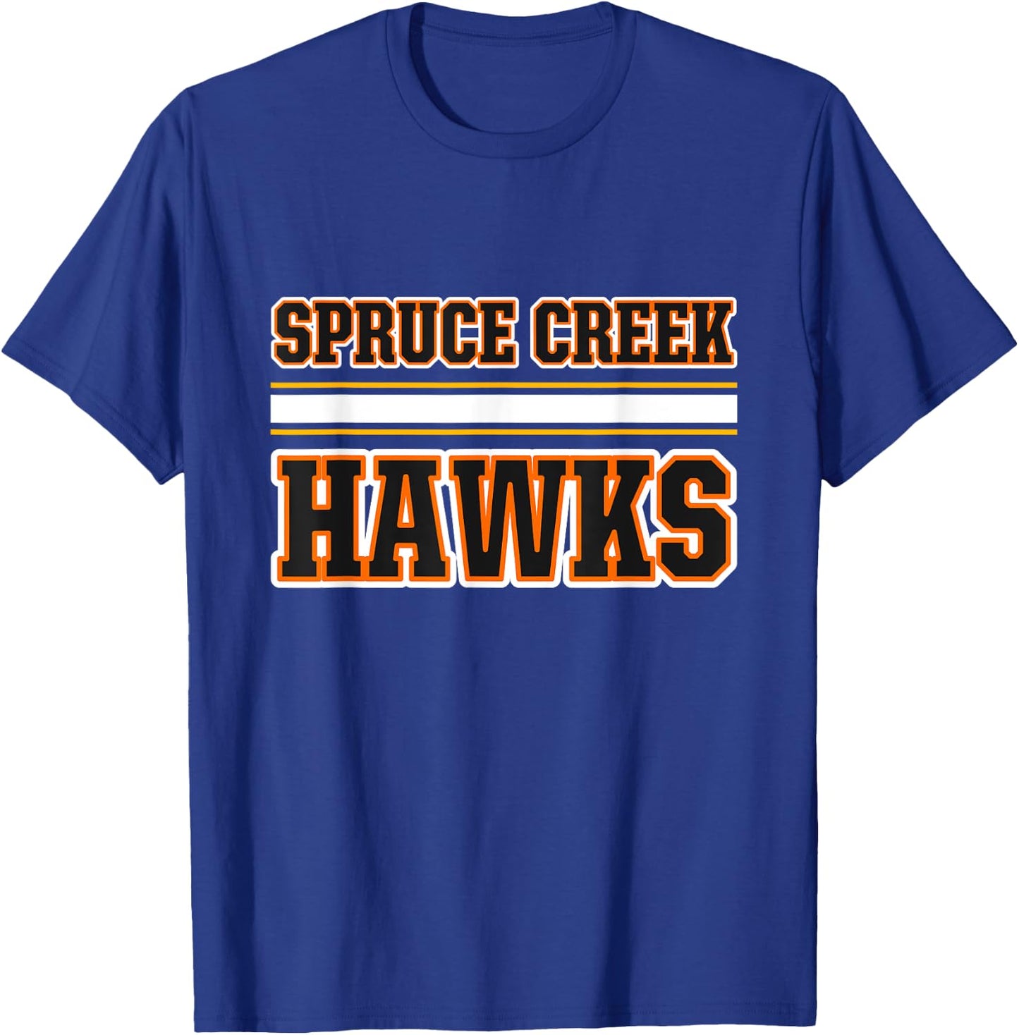 Spruce Creek Hawks Horizontal Stripes T-Shirt - T-Shirt | Royal