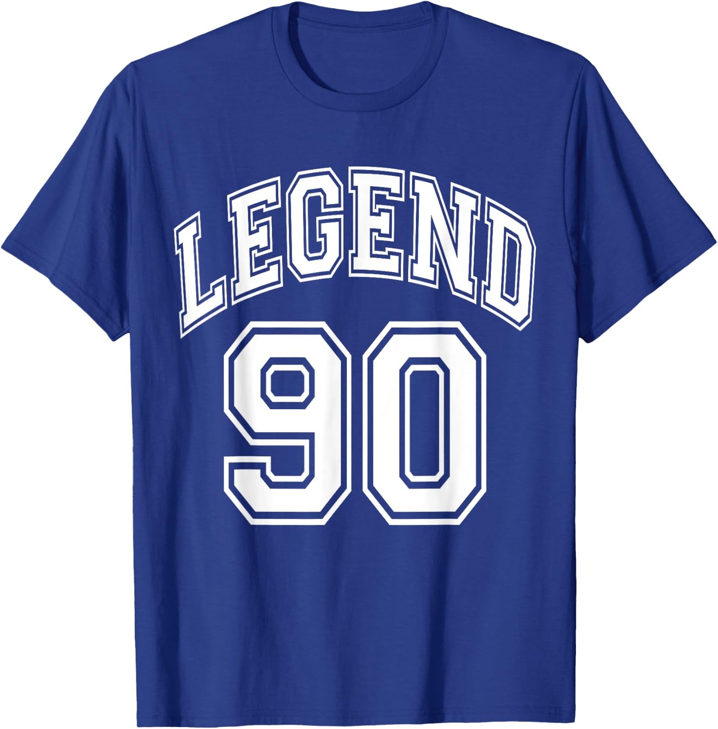 Legend 90 Number Varsity Team - 90th Birthday & 90 Years Old T-Shirt - T-Shirt | Royal