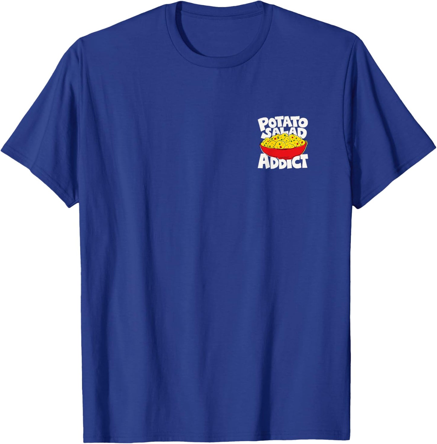 Potato Salad Lover Retro Graphic Front and Back Print T-Shirt - T-Shirt | Royal