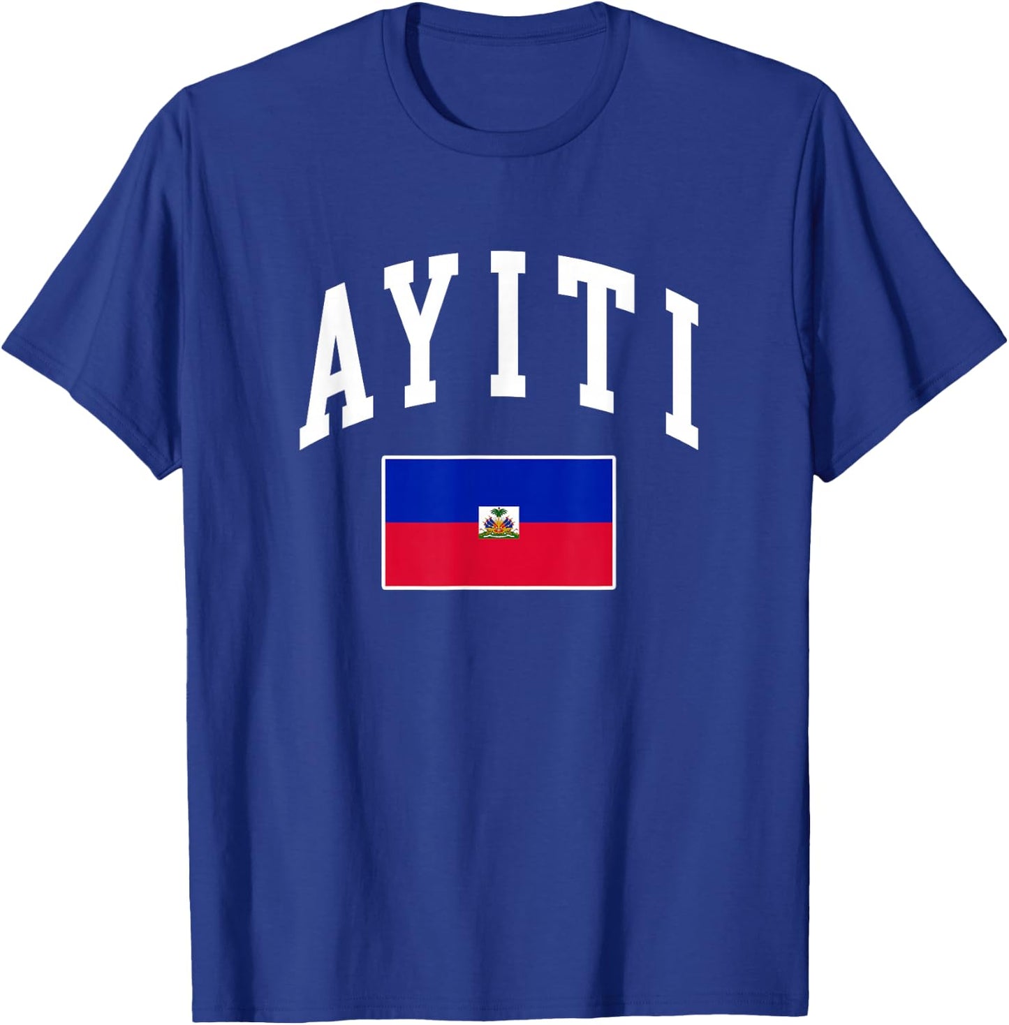Ayiti Haitian Flag Haiti Retro Vintage Classic Graphic T-Shirt - T-Shirt | Royal
