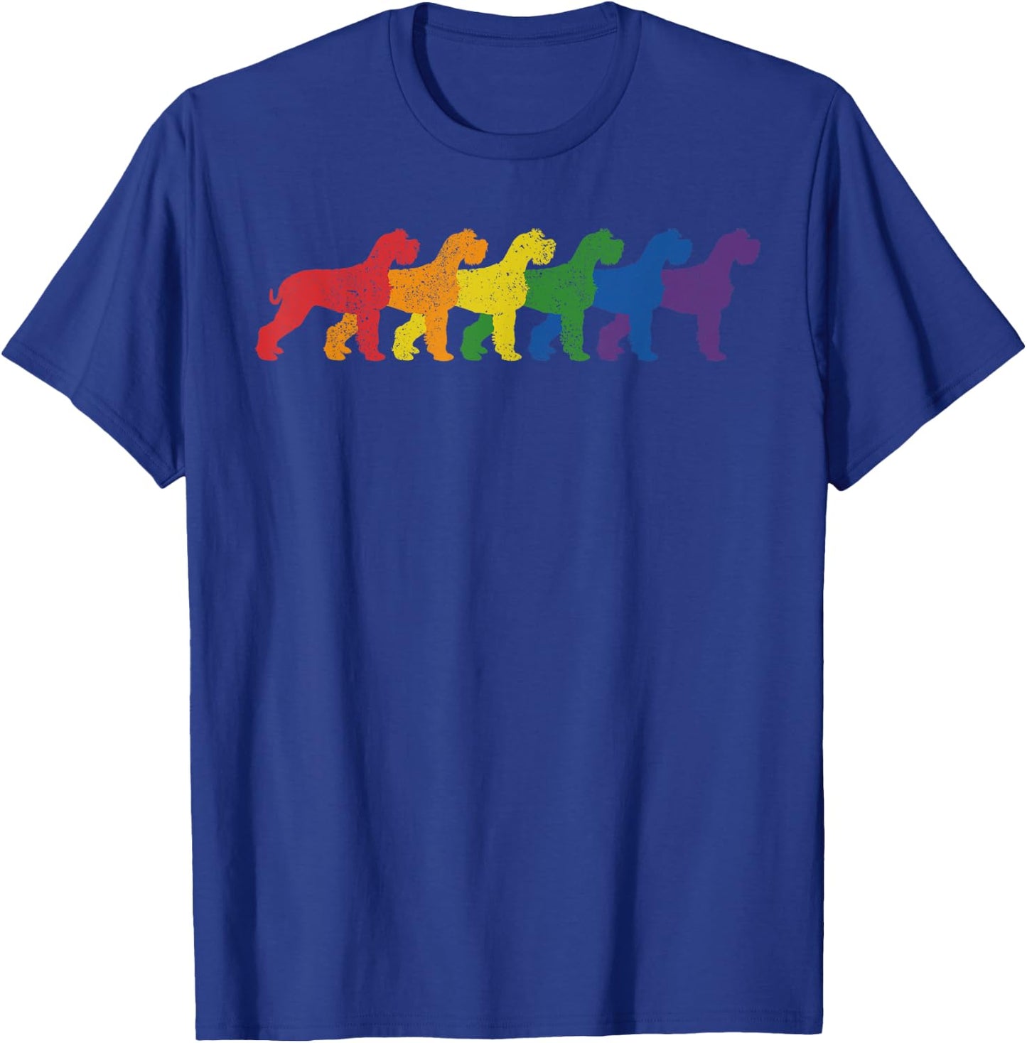 Schnauzer Dog Gay Pride LGBTQ Supporter Rainbow Ally T-Shirt - T-Shirt | Royal