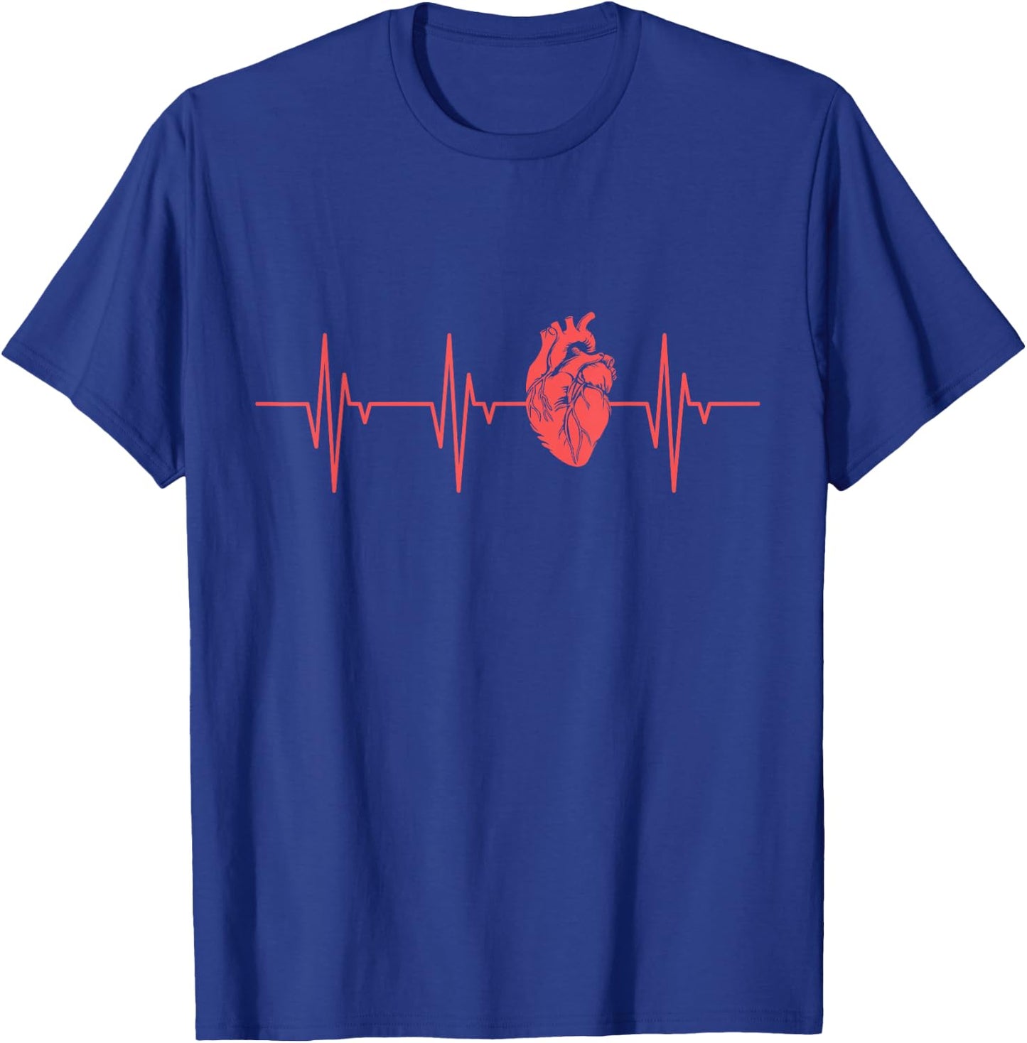 Heart Anatomy Heartbeat Cardiology - Anatomy of the Heart T-Shirt - T-Shirt | Royal