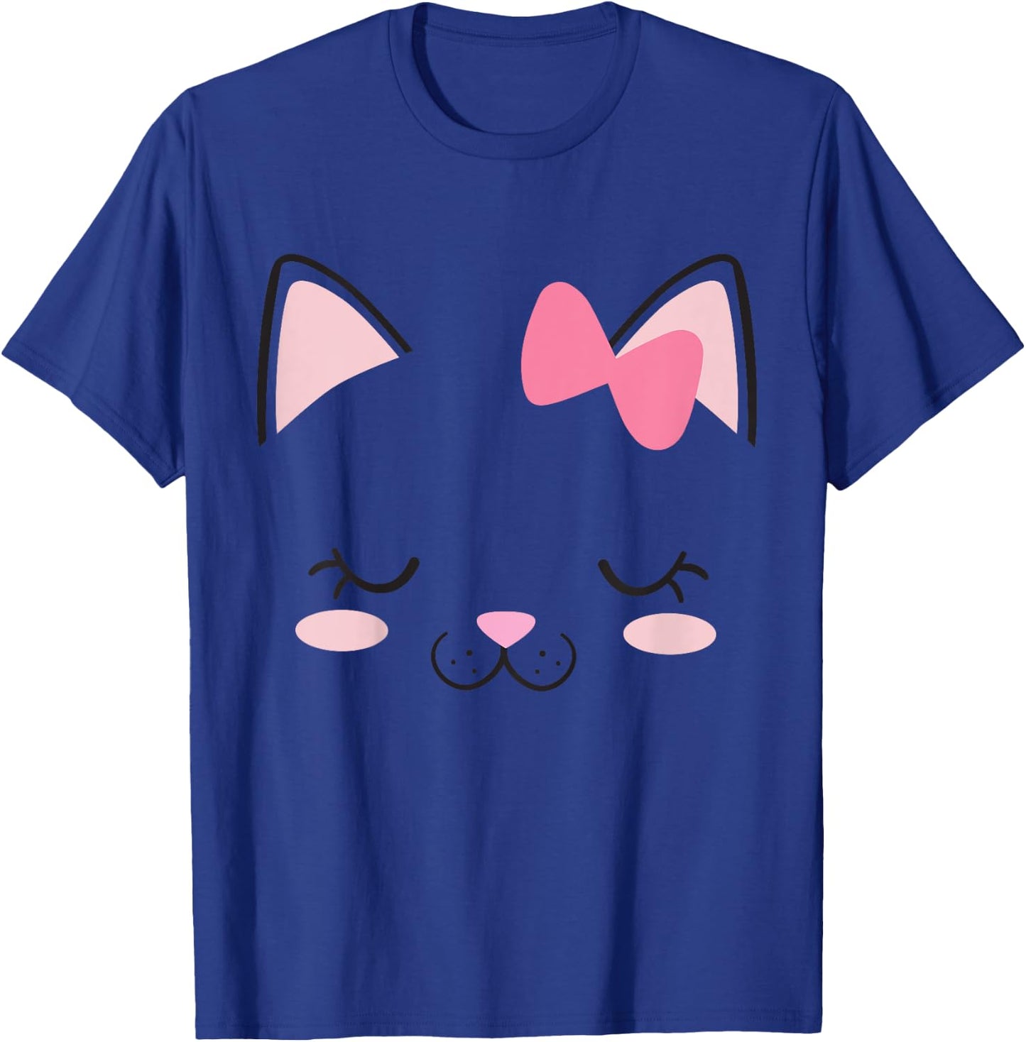 Children's Cat Face Cat Fancy Dress Costume Cat , White T-Shirt - T-Shirt | Royal