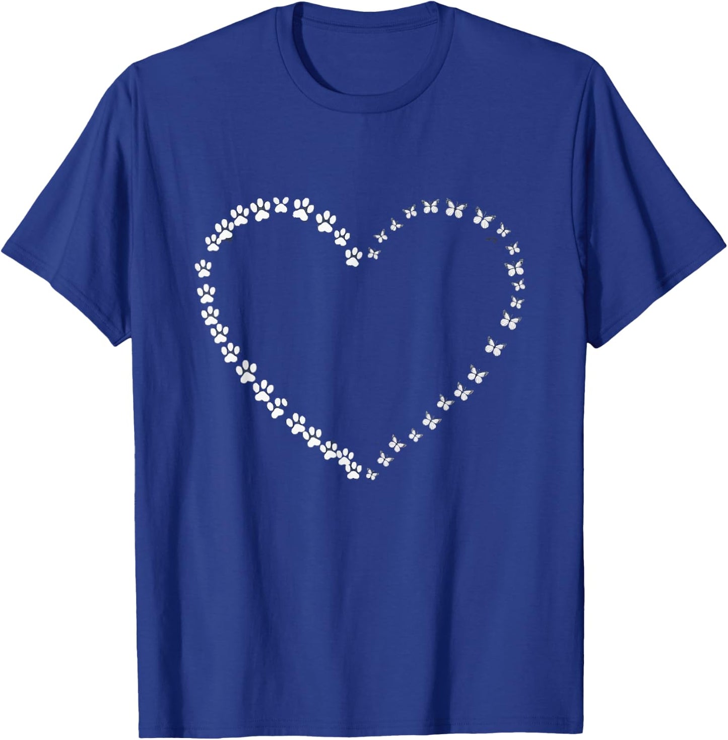 Butterflies Heart Dog And Butterfly Women T-Shirt - T-Shirt | Royal