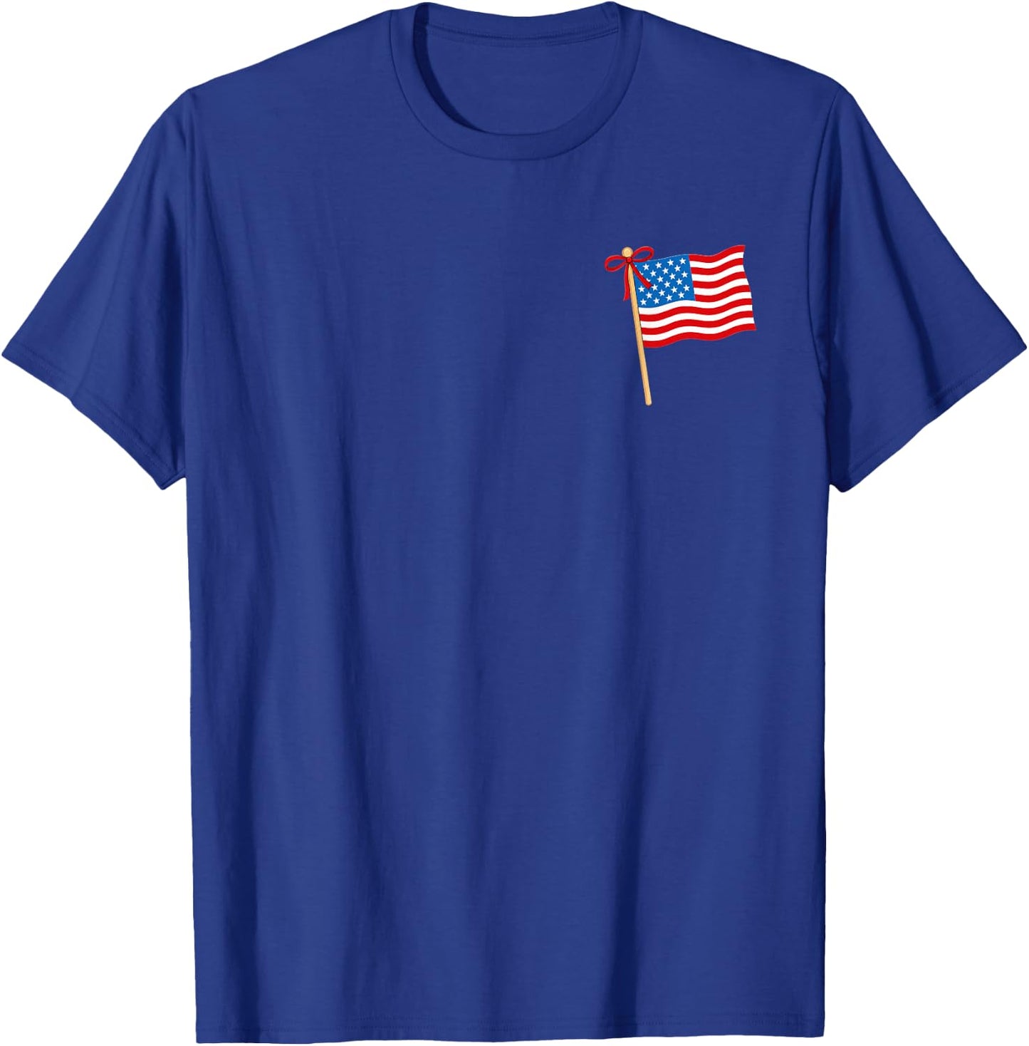 Loves Jesus and America Too Patriotic Faith 2 Side T-Shirt - T-Shirt | Royal