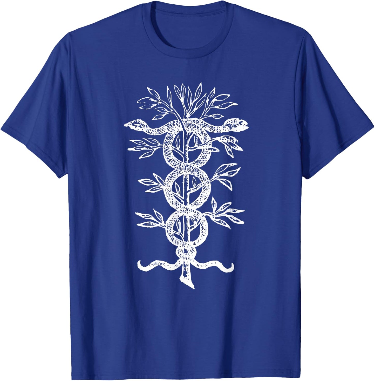 Snakes on Branch occult Magic Symbol Vintage Emblem Magick T-Shirt - T-Shirt | Royal