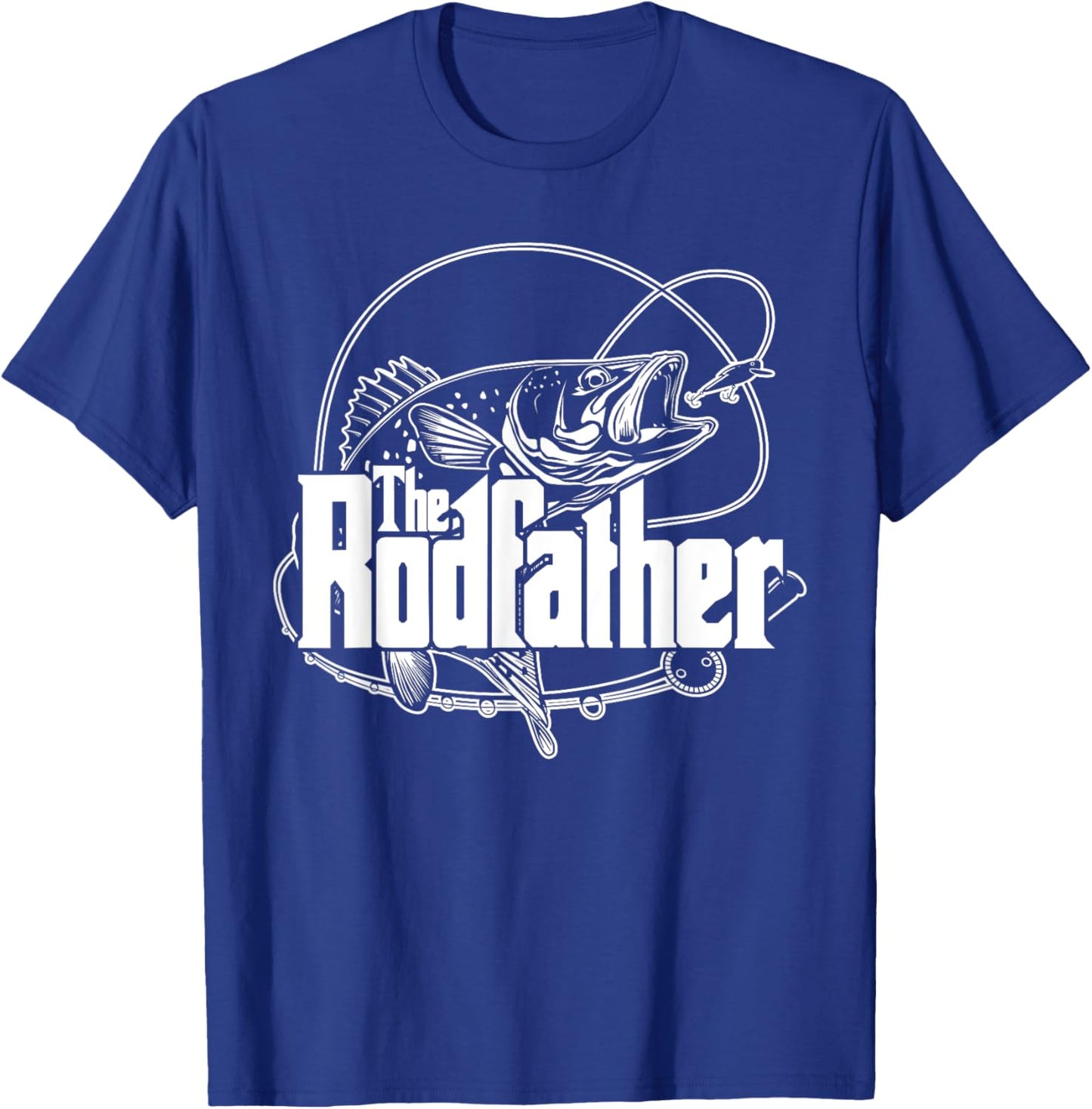 The Rodfather T Shirt - Funny Parody Fishing Gifts T-Shirt - T-Shirt | Royal