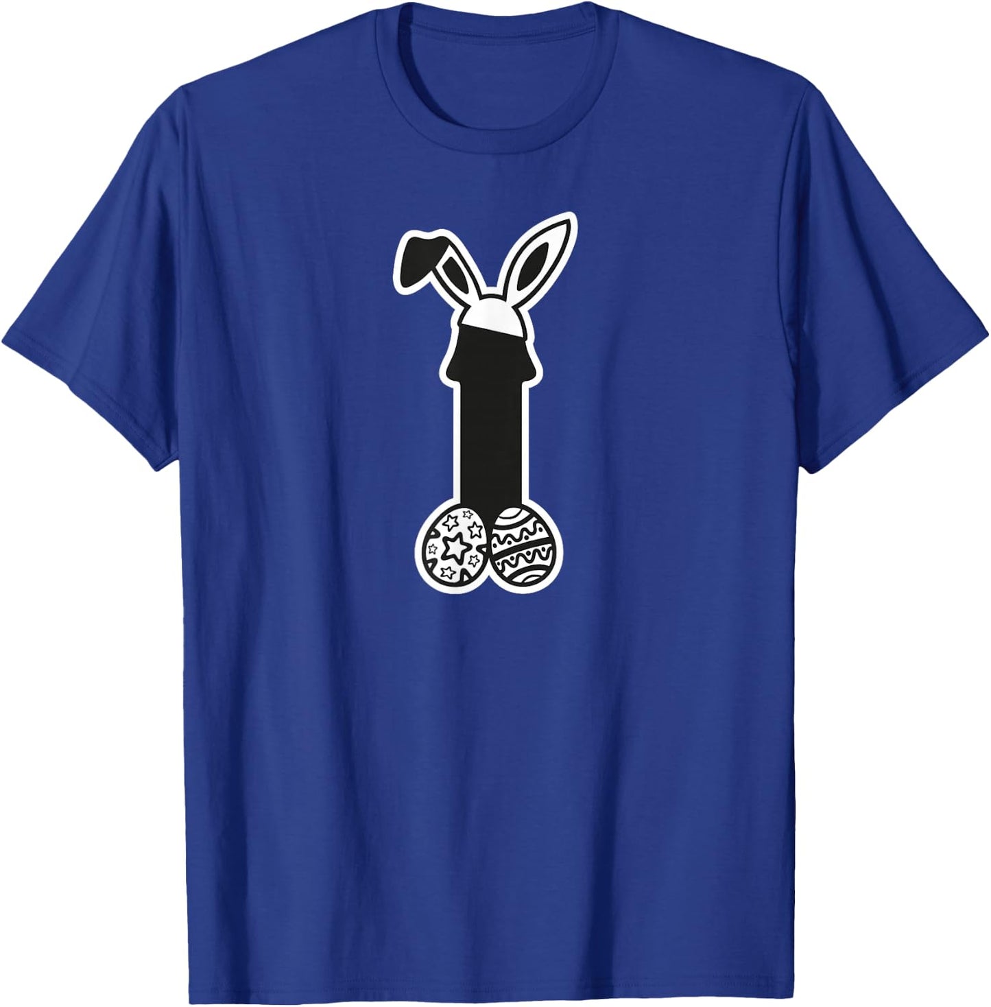 Funny bunny ears with Easter eggs T-Shirt - T-Shirt | Royal