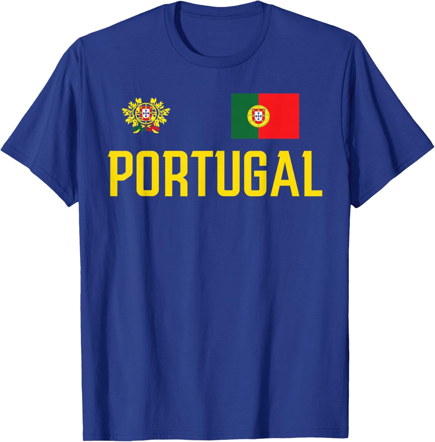 Portugal Flag Portuguese Football Soccer Fan Men Women Kids T-Shirt - T-Shirt | Royal
