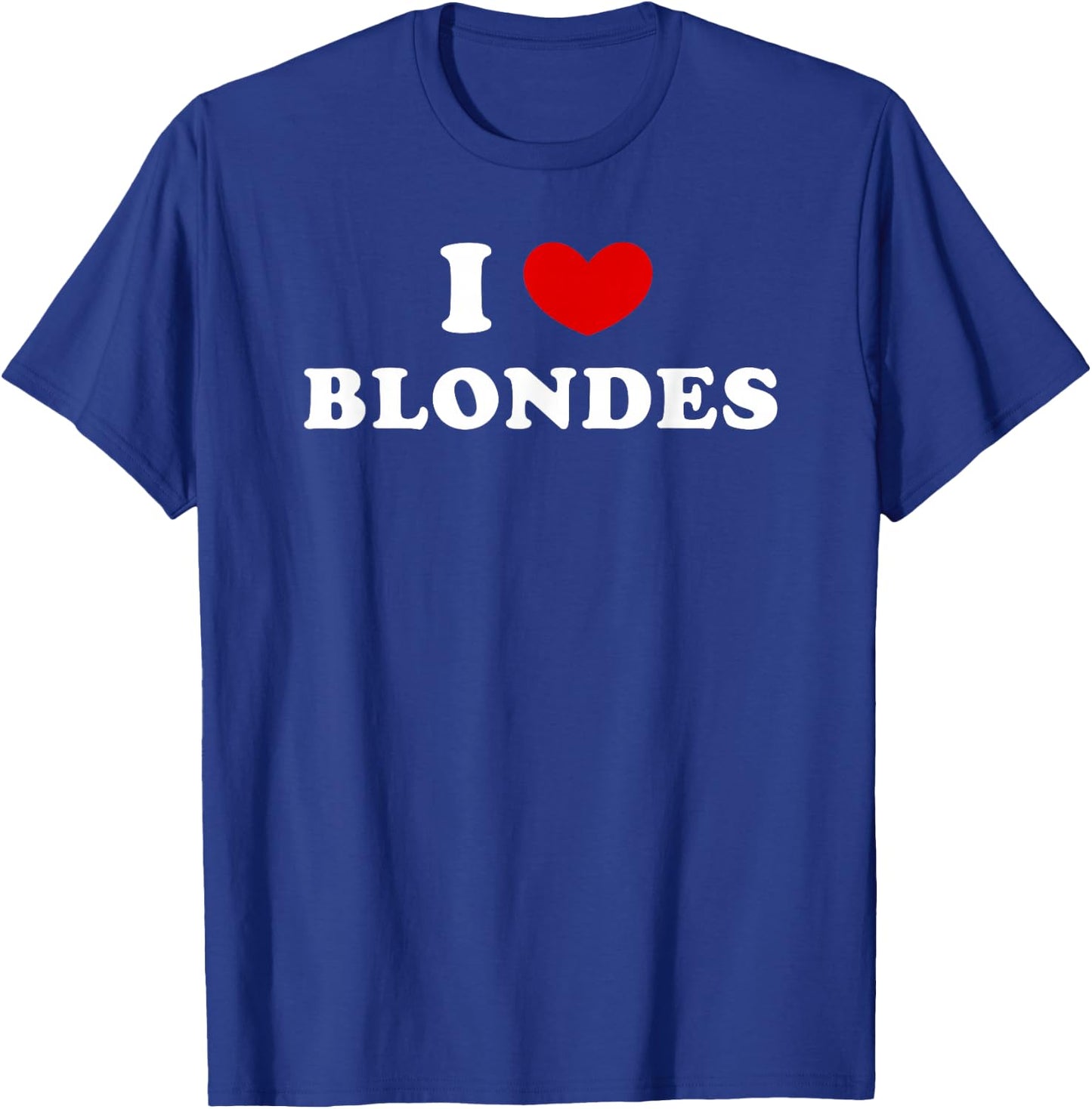 with German Text "Ich liebe Blondinen" [German Language], black T-Shirt - T-Shirt | Royal