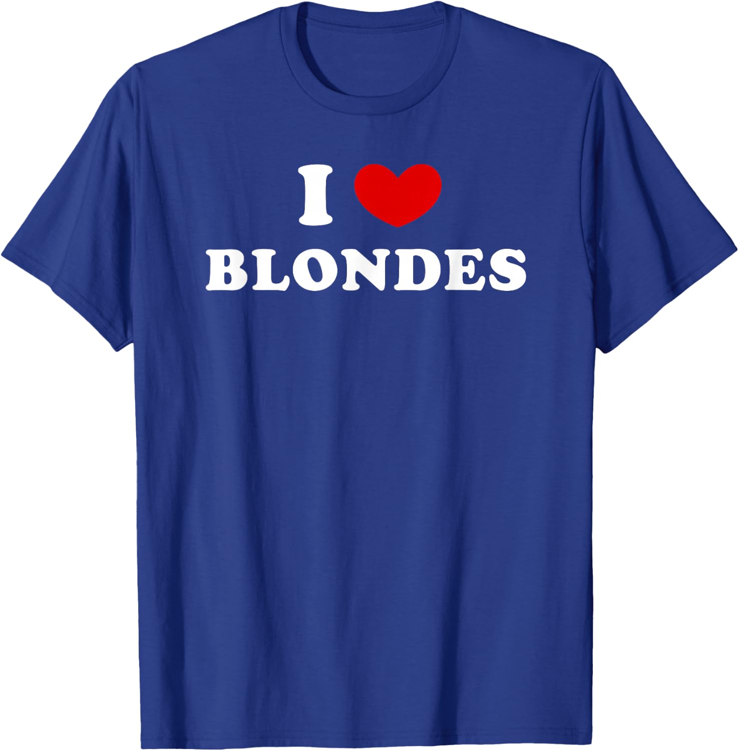 with German Text "Ich liebe Blondinen" [German Language], black T-Shirt - T-Shirt | Royal