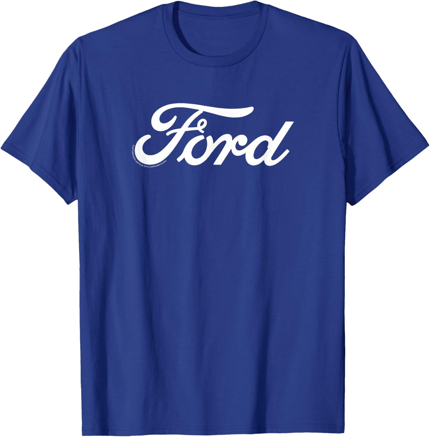 Ford White Script Logo , black T-Shirt - T-Shirt | Royal