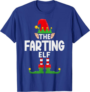 The Farting Elf Family Christmas Pajama Party T-Shirt - T-Shirt | Royal