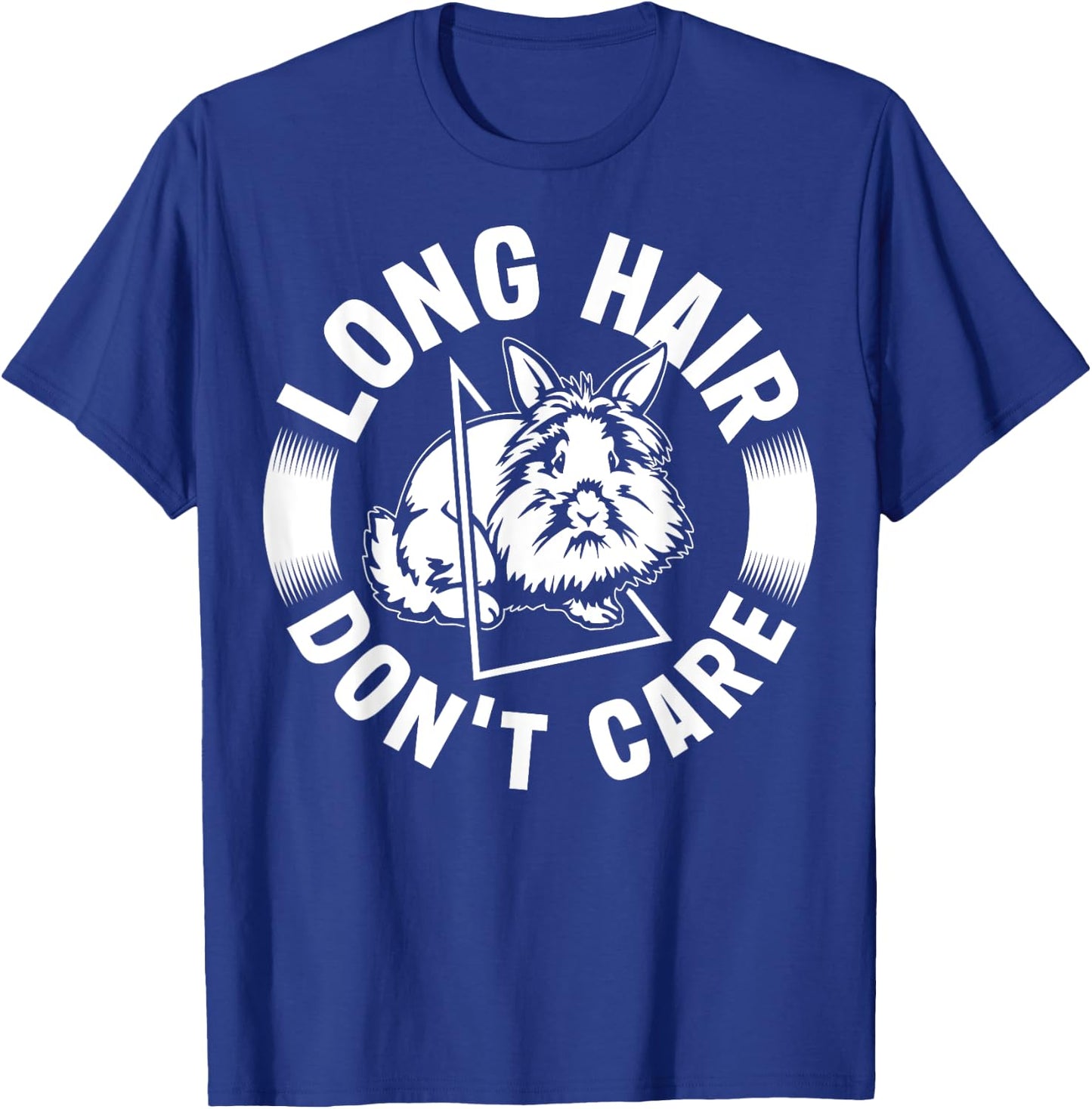 Long Hair - Don'T Care - Lionhead Rabbit T-Shirt - T-Shirt | Royal