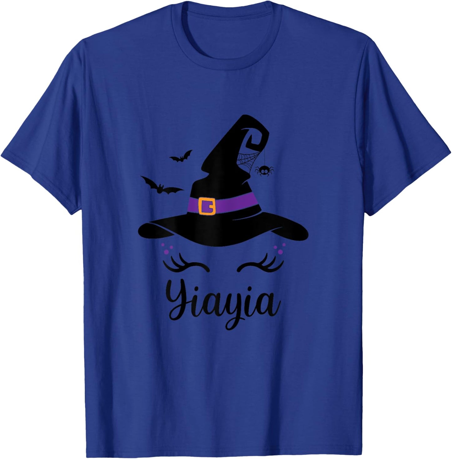 Unicorn Design With Halloween Witch Hat Yiayia Halloween T-Shirt - T-Shirt | Royal