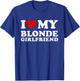 I Love My Blonde Girlfriend Hot GF Outfits Women's Black Hipster Classic Crew Short Sleeve Small T-Shirt - T-Shirt | Royal
