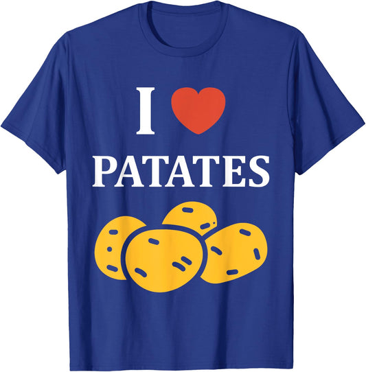 Food Potato humour J'aime les patates , Black, S T-Shirt - T-Shirt | Royal