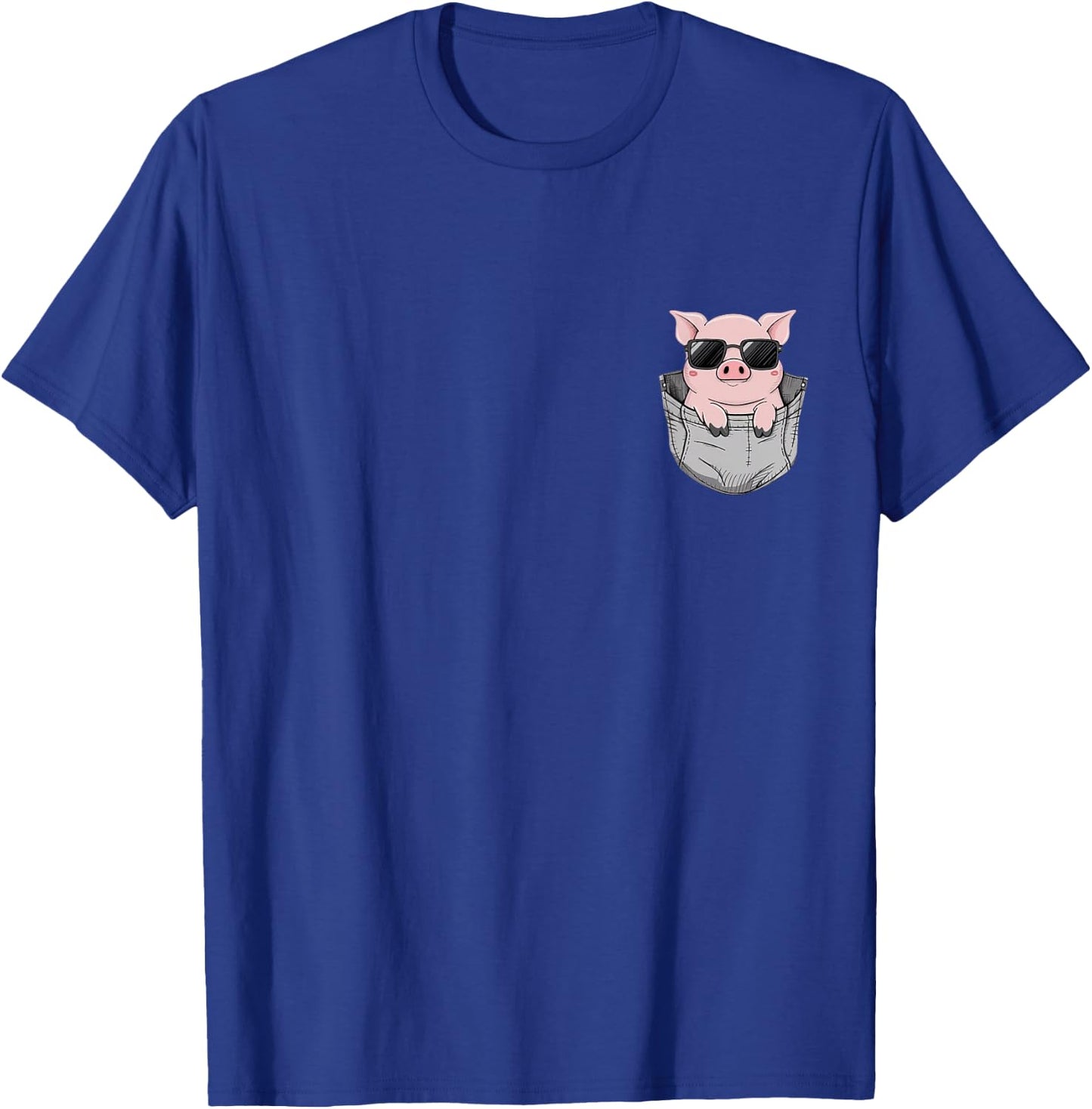 Pig in Pocket T-Shirt - T-Shirt | Royal
