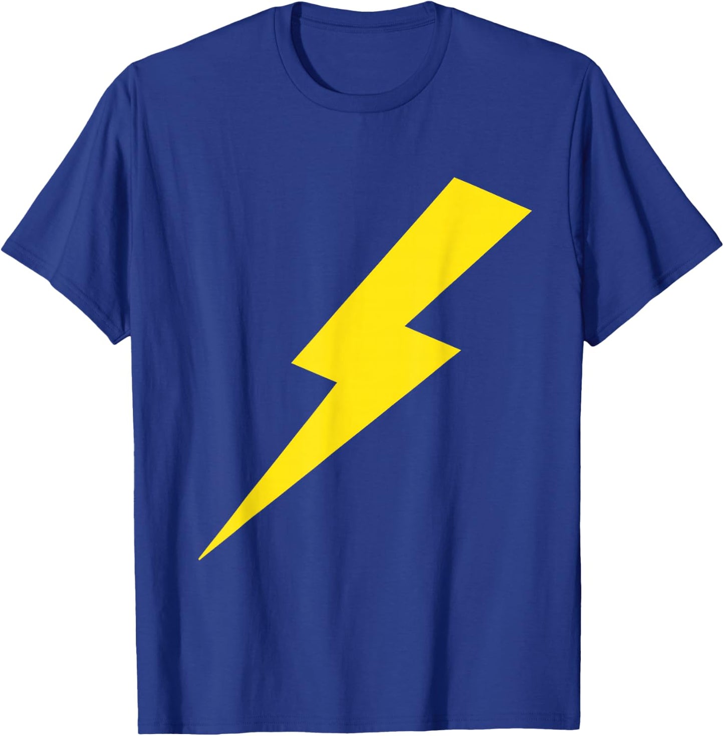 Lightning Bolt Yellow Print T-Shirt - T-Shirt | Royal