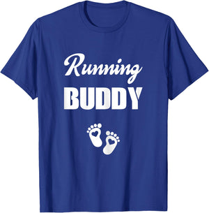 Pregnancy Announcement Gender Running Buddy Pouch Boy Girl T-Shirt - T-Shirt | Royal
