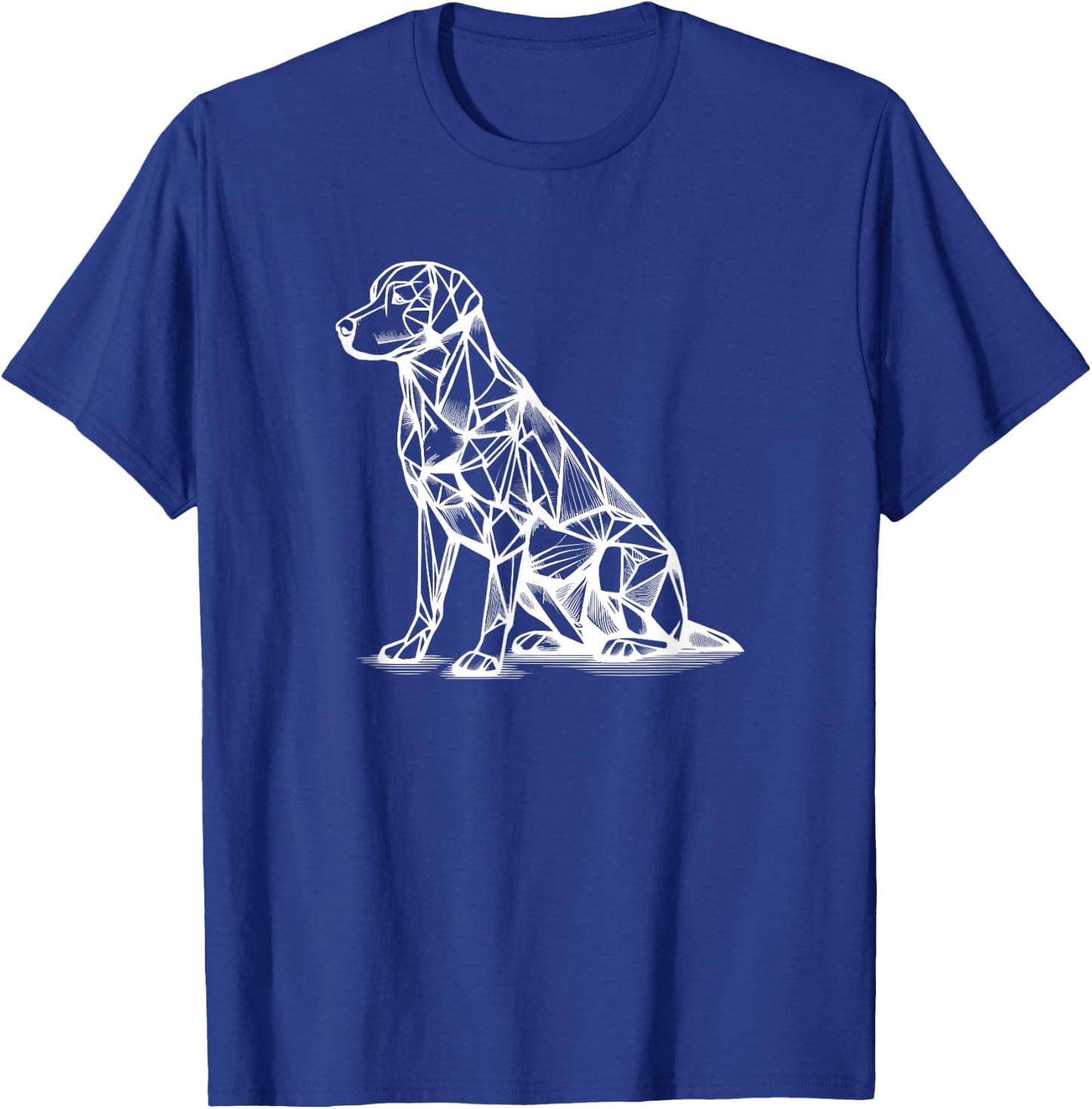 Geometric Line Art Labrador Retriever Lab Dog Labradors Men Women Kids T-Shirt - T-Shirt | Royal
