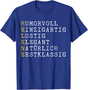 CQ Name Helene Design für Damen und Herren, Helene Adjektive Personalisiert, Helene Name Frau, Schwarz, Buchstabenmuster, , Klein, Crew-Ausschnitt, Kurzarm, Damen, Frauen, Party T-Shirt - T-Shirt | Royal