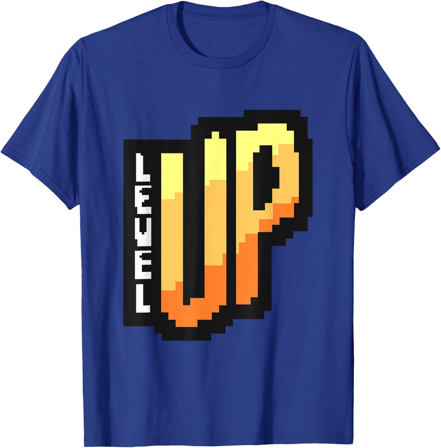 Retro Arcade Game Level Up 8-Bit Video Gamer Gift T-Shirt - T-Shirt | Royal