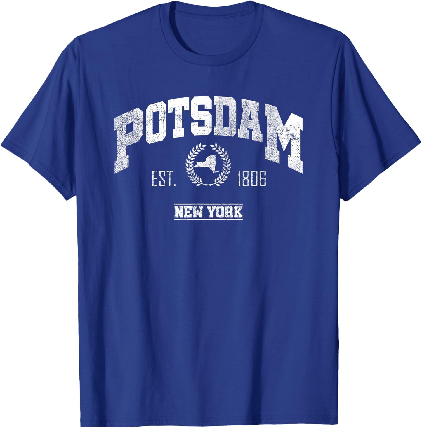 Potsdam NY | New York | Vintage Throwback T-Shirt - T-Shirt | Royal