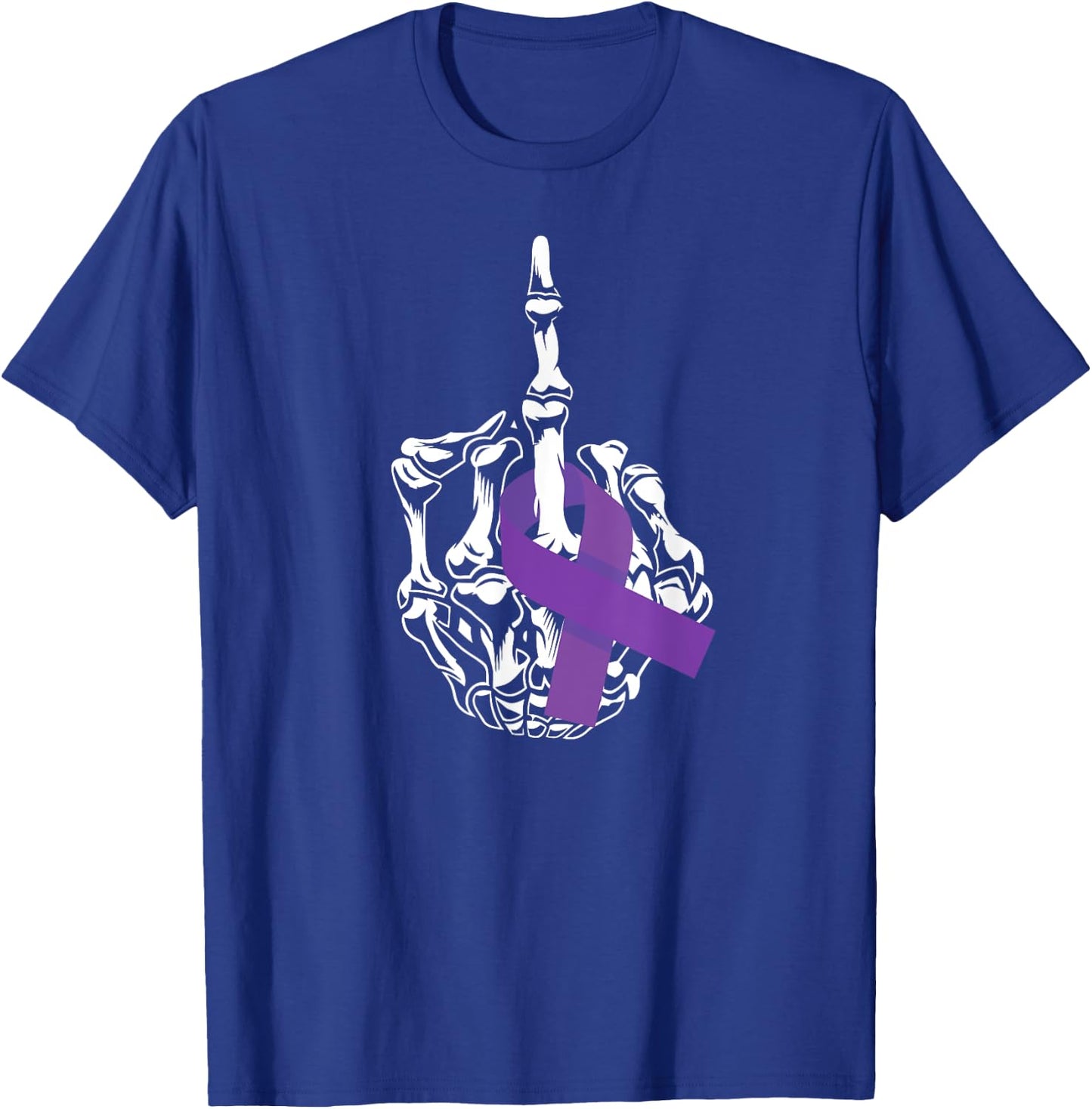 Fuck Testicular Cancer Middle Finger Testicular Cancer T-Shirt - T-Shirt | Royal